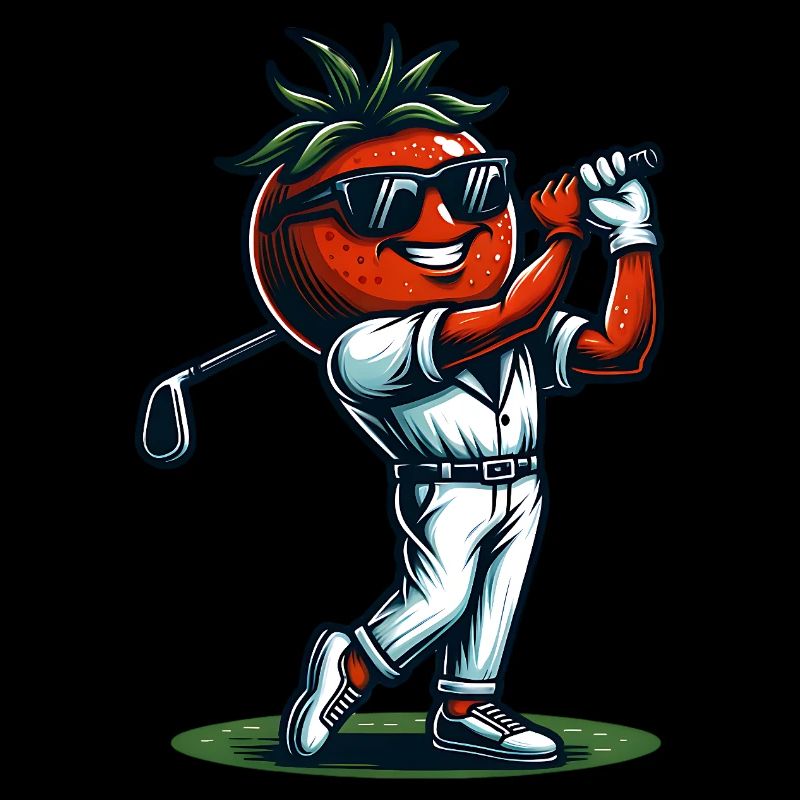 Swinging Tomato: Lustige Golf-tomate Mit Stil
