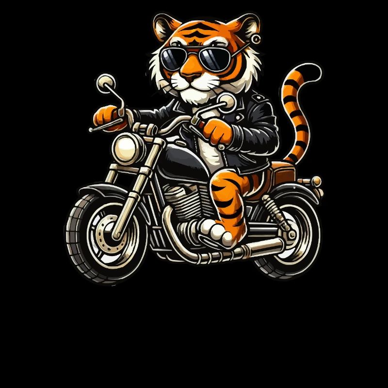 Moto Tiger Comic Biker