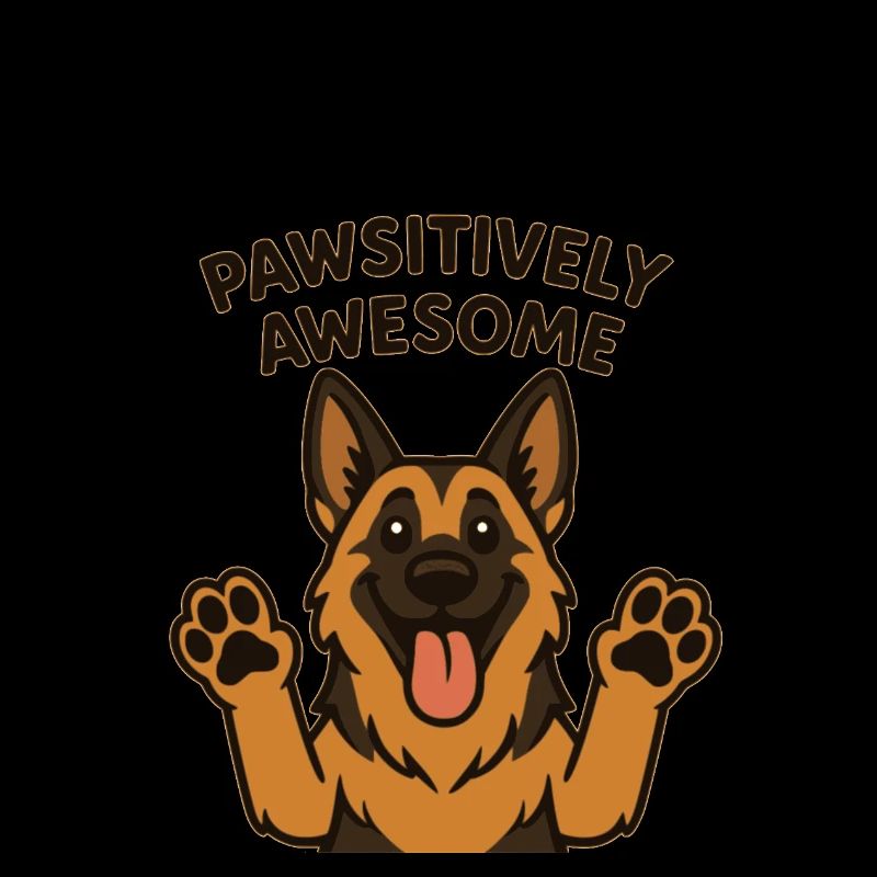 cute dog, german shepherd, paws, positively