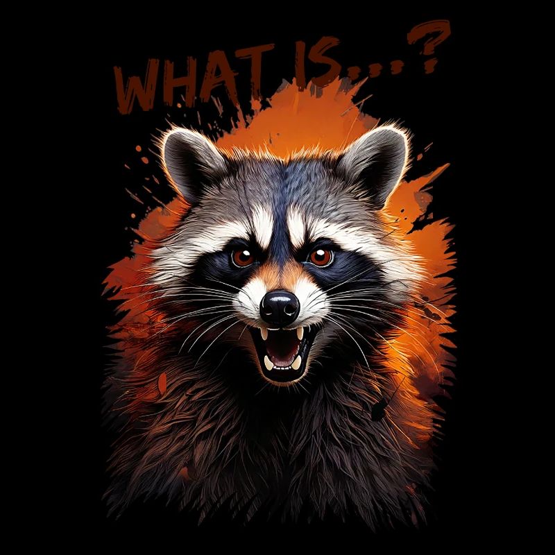 Wütender Waschbär – "What is...?"