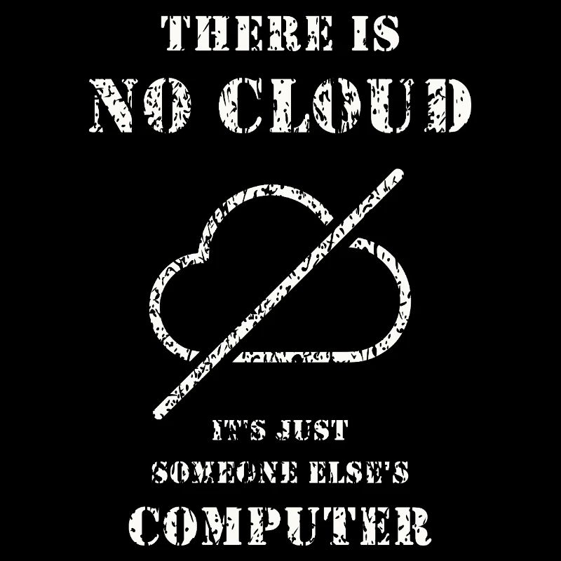 No Cloud – Chemise d’humour informatique