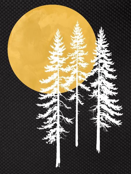Sunlit Pines Silhouette