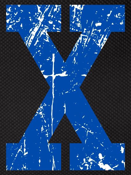Letter X Retro Sport