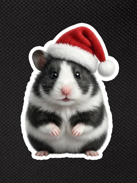 Small hamster with full cheeks