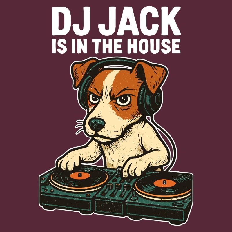 Jack Russell Terrier DJ Turntables Techno Geschenk