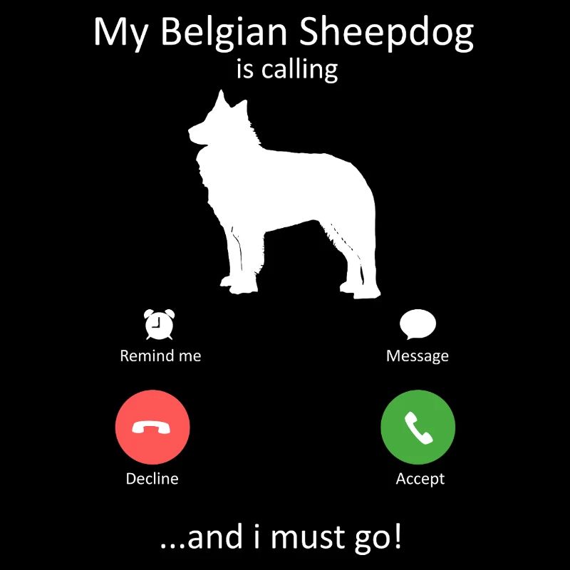 Belgian Sheepdog Is Calling Phone Screen Art Dog