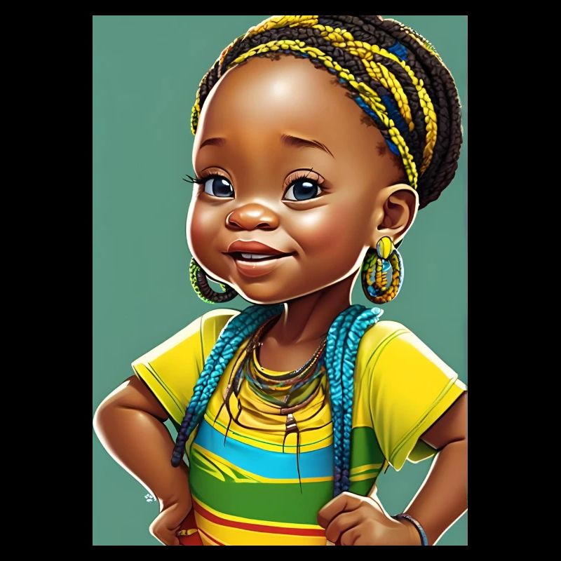 Buntes Afro-Mädchen