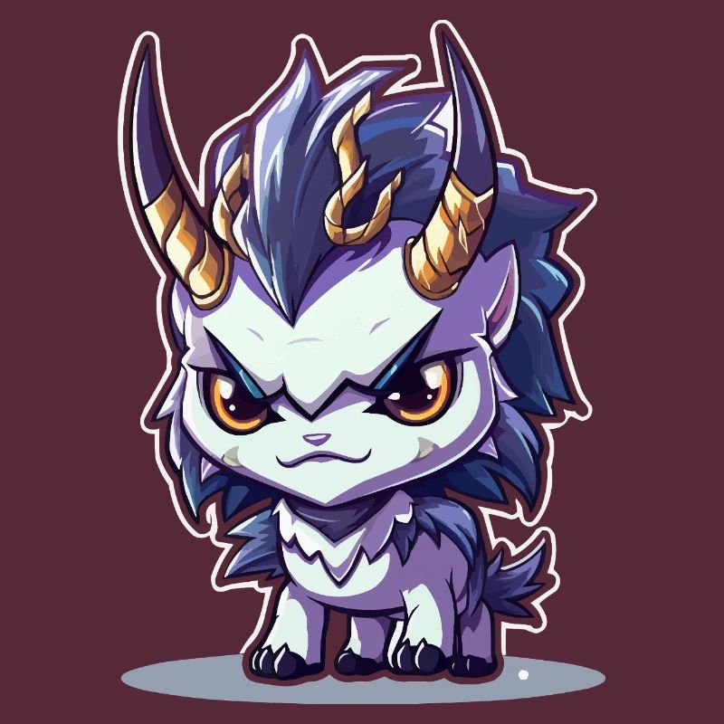 Petit Dragon Cornu de style Chibi