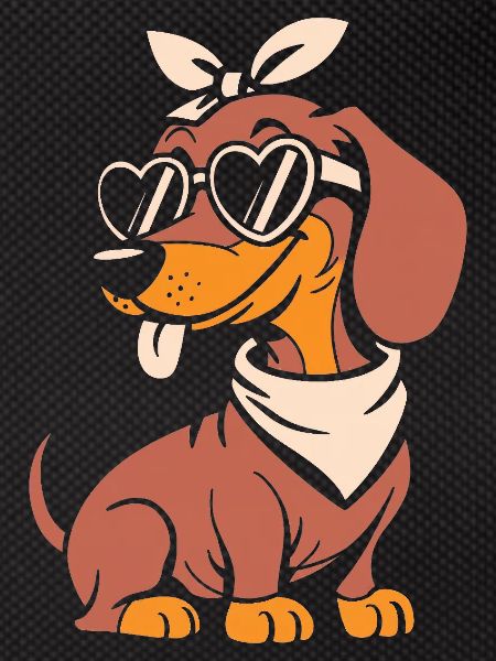 Coole Dackelherzbrille