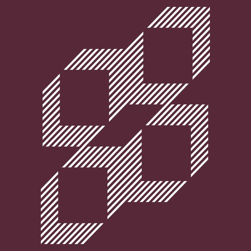 Geometric Stripe Squares Grid