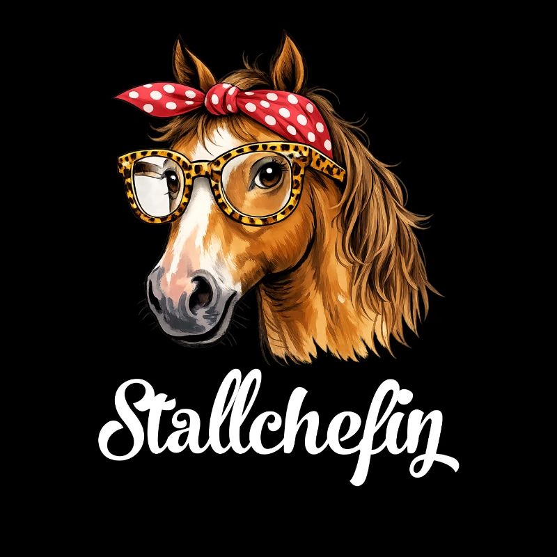 Stallchefin Pferd Stall lustig