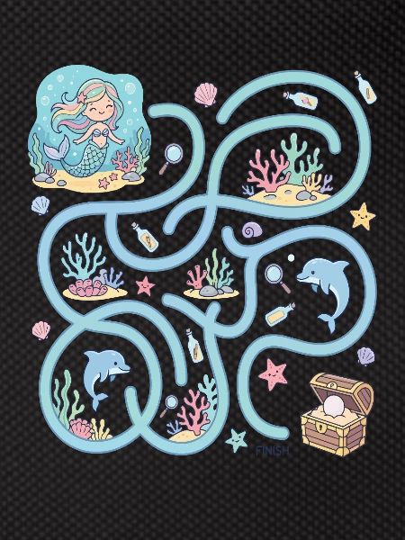 Mermaid Treasure Adventure Interactive Maze
