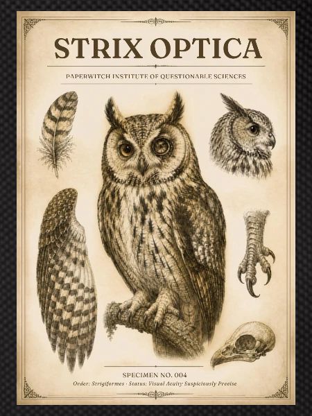 Strix Optica – Viktorianische Eule