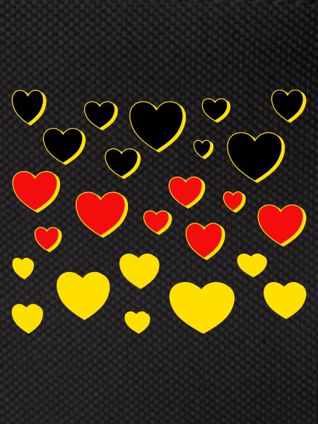 Germany Flag Hearts