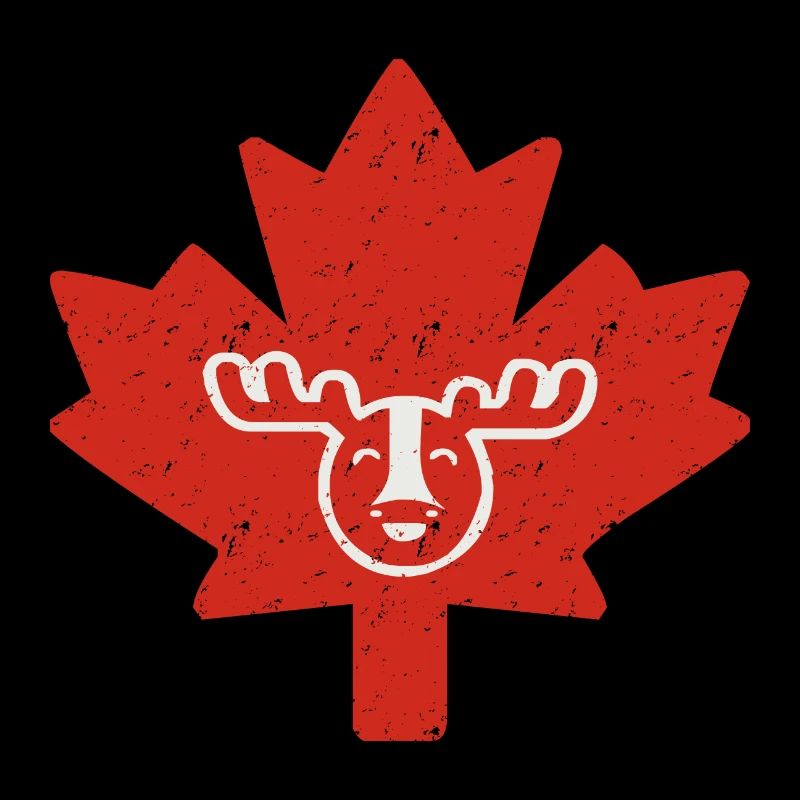 Canada - Feuille d’érable avec wapiti