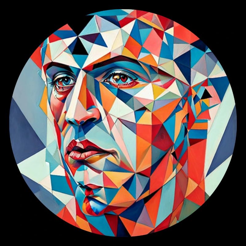 Geometrischer Mosaik Kopf