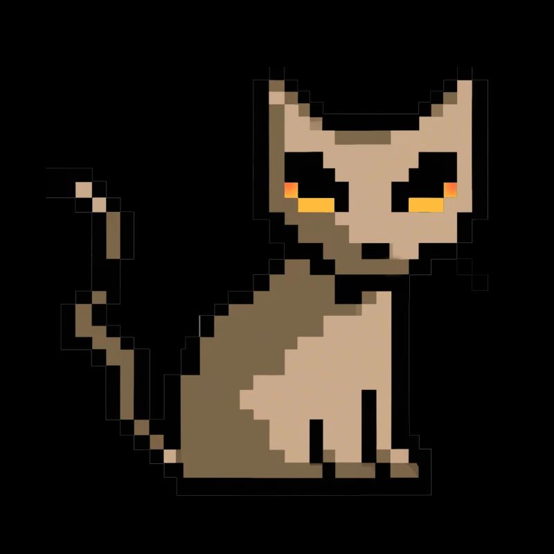chat Halloween pixelart pixel