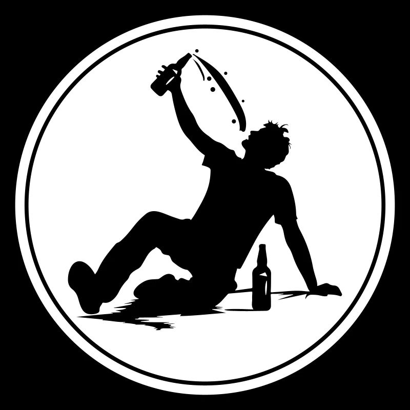 Drinking Bier Silhouette