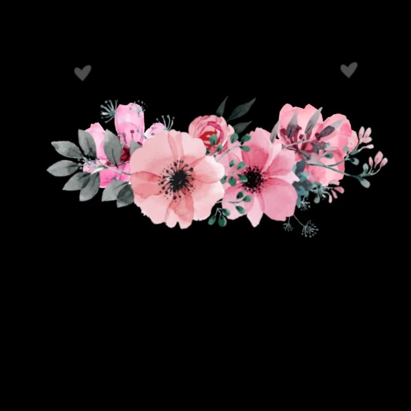 Couronne de fleurs roses
