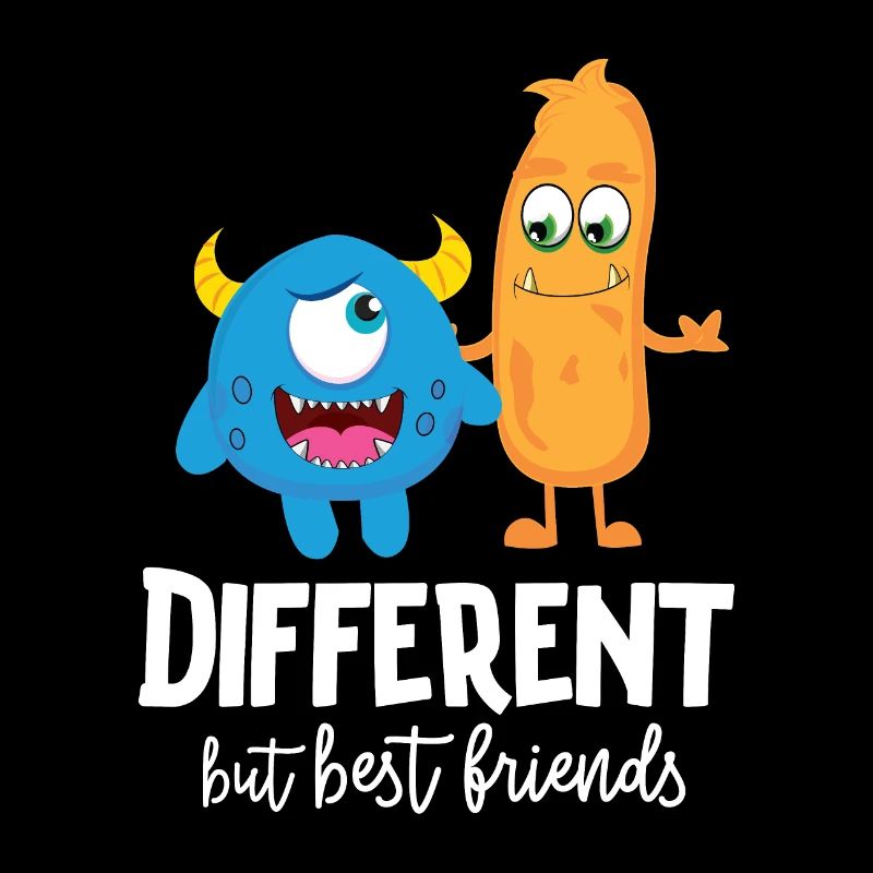 Freunde mit unterschieden Monster