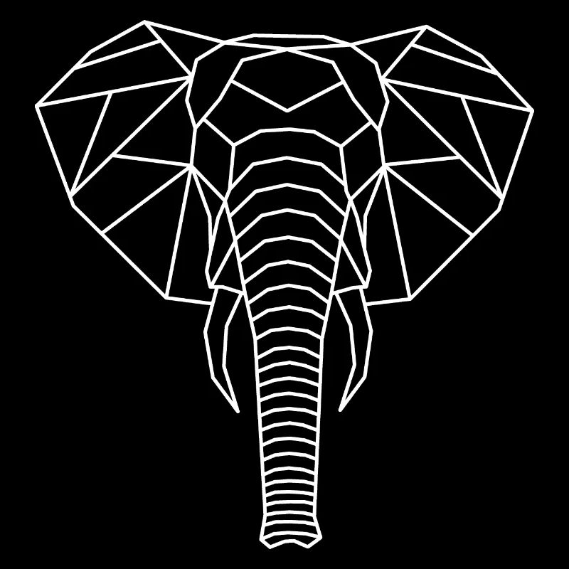 Elephant Geometric Line