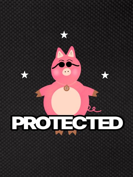 Pink funny pig