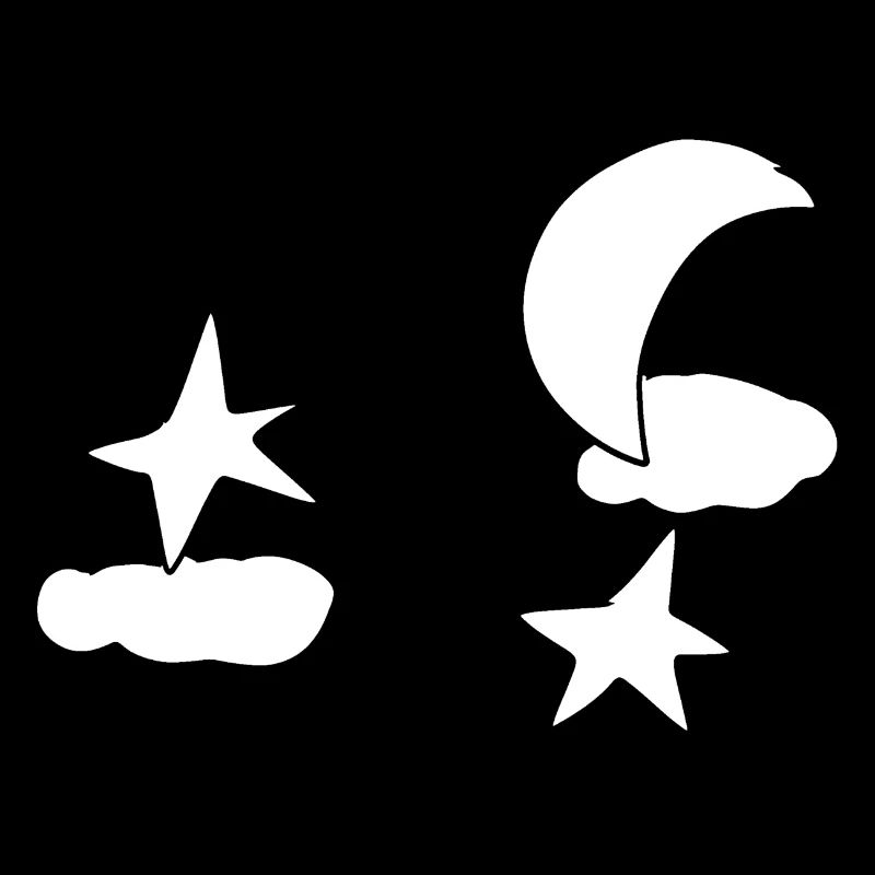 clouds stars moon sky night