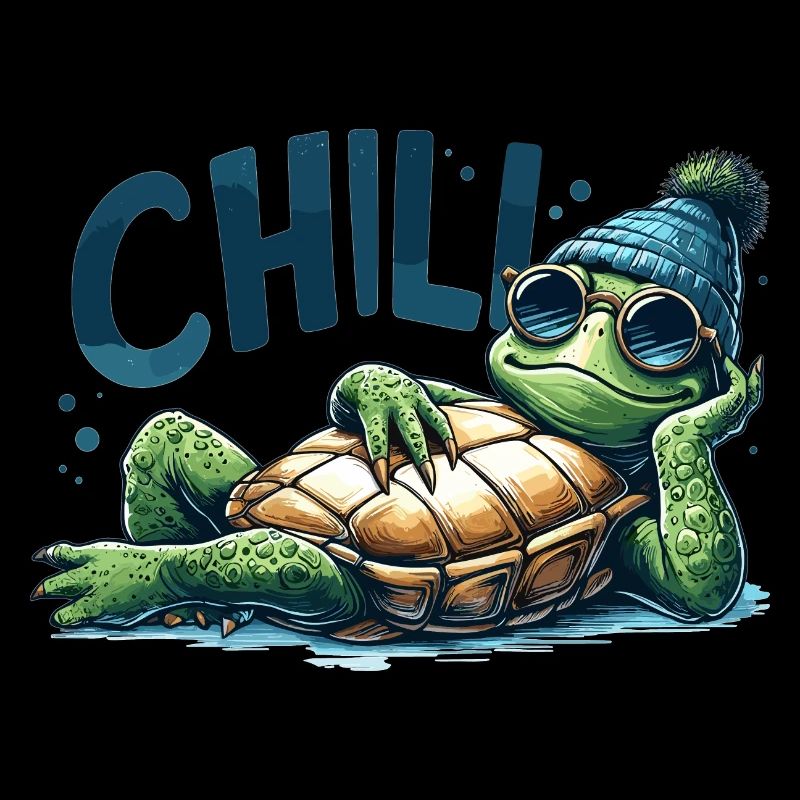Chill Toad Turtle Cool Chill Gift
