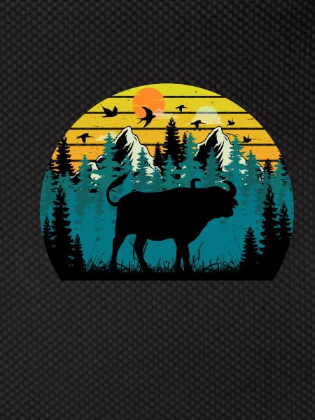 Sunset bison