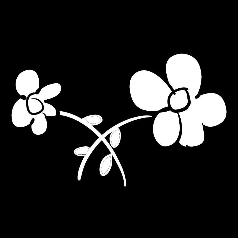 fleurs dessin animé fleur blanche deux