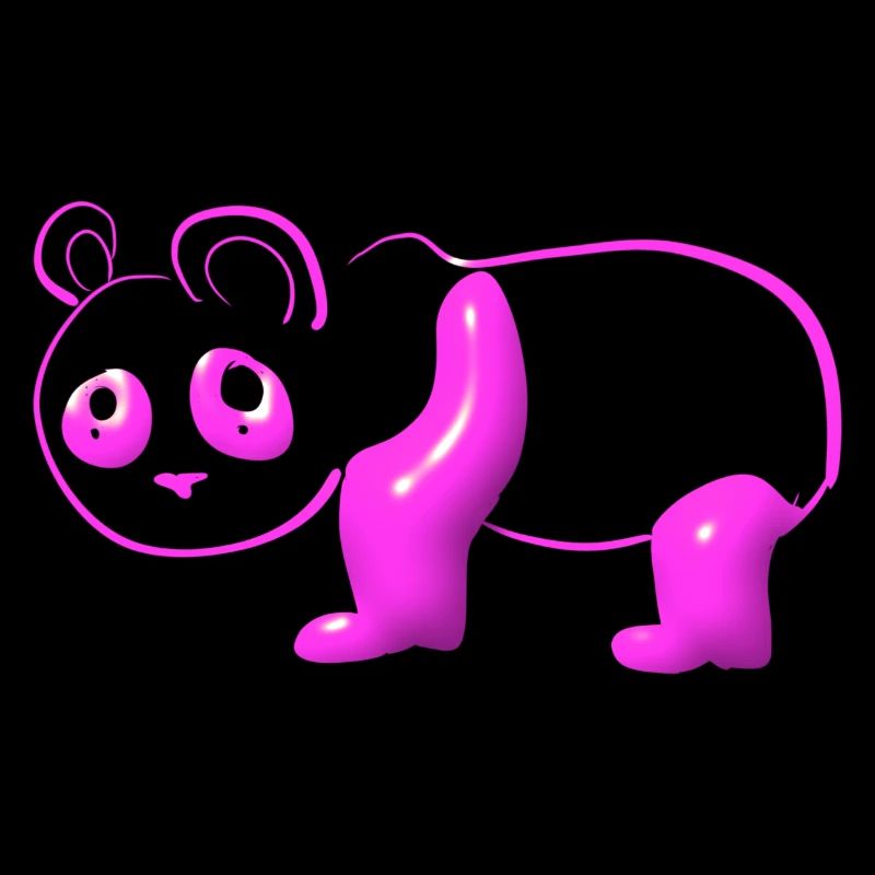 pinker Panda Symbol Tier Bär