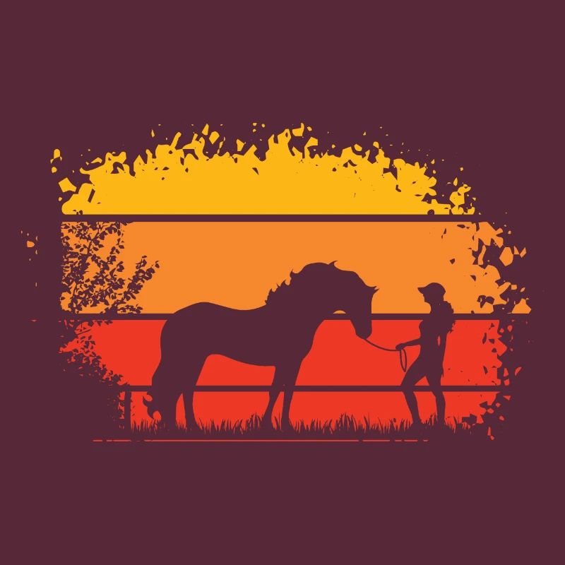 Frau mit Pferd