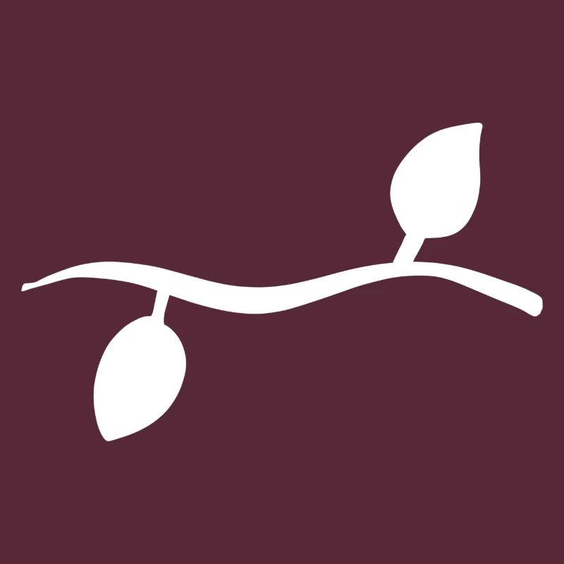 Two Leaves Line Nature Shape
