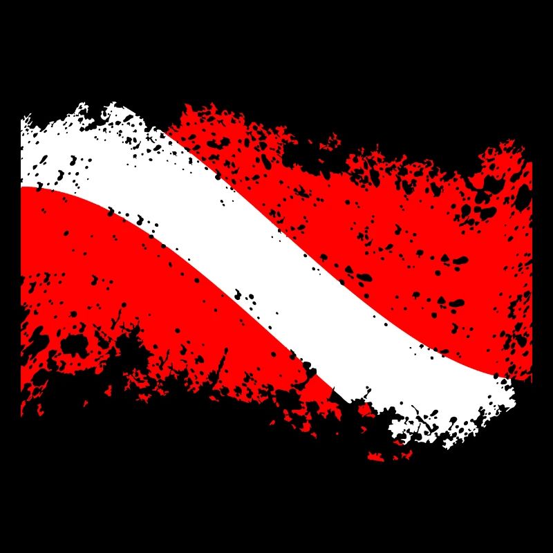 flaming diving flag