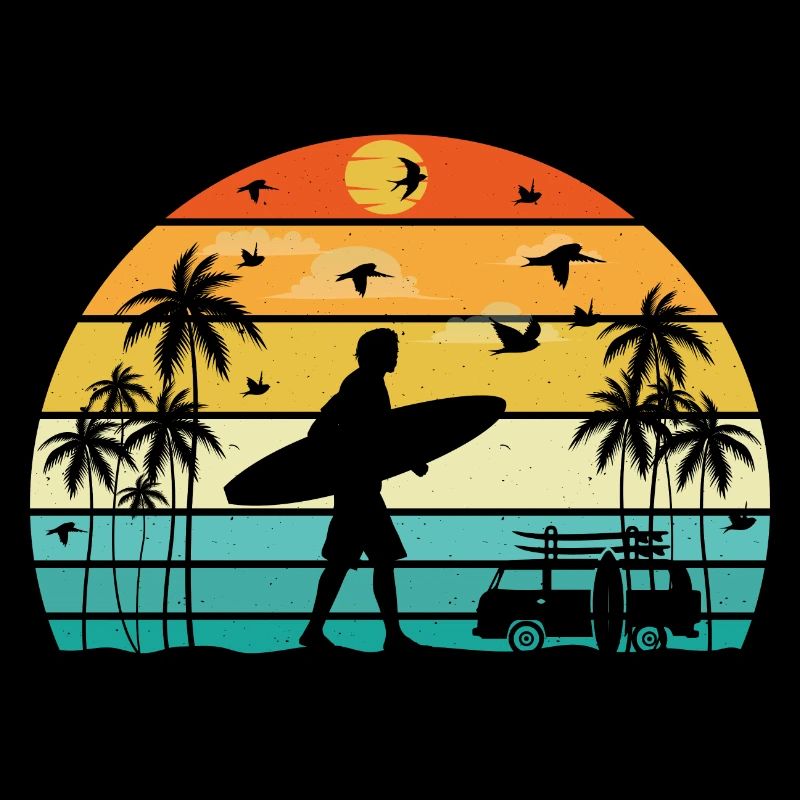 Surf retro sunset