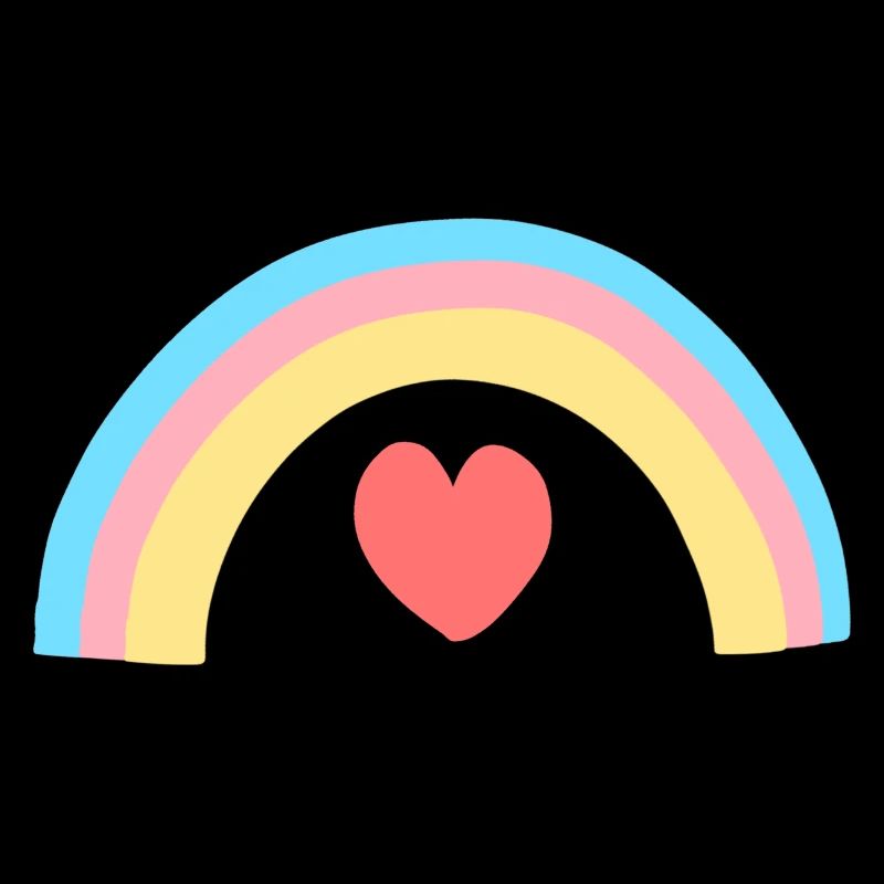 Coeur Forme Arc-en-ciel Formes de symbole
