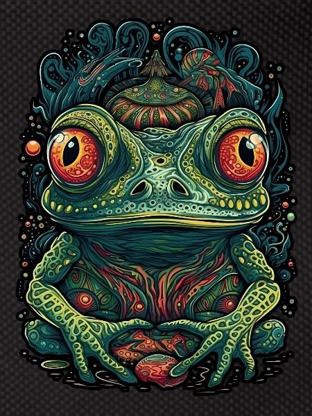 Trippy Frog - Psychedelic Motif