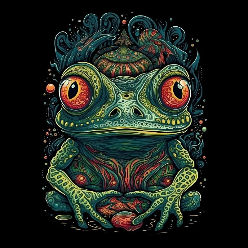 Trippy Frog - Motif psychédélique