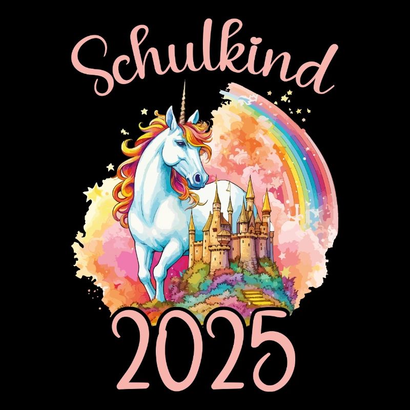 Schulkind 2025 Einhorn Einschulung Schule Schüler