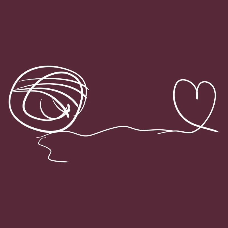 line thread heart love loop
