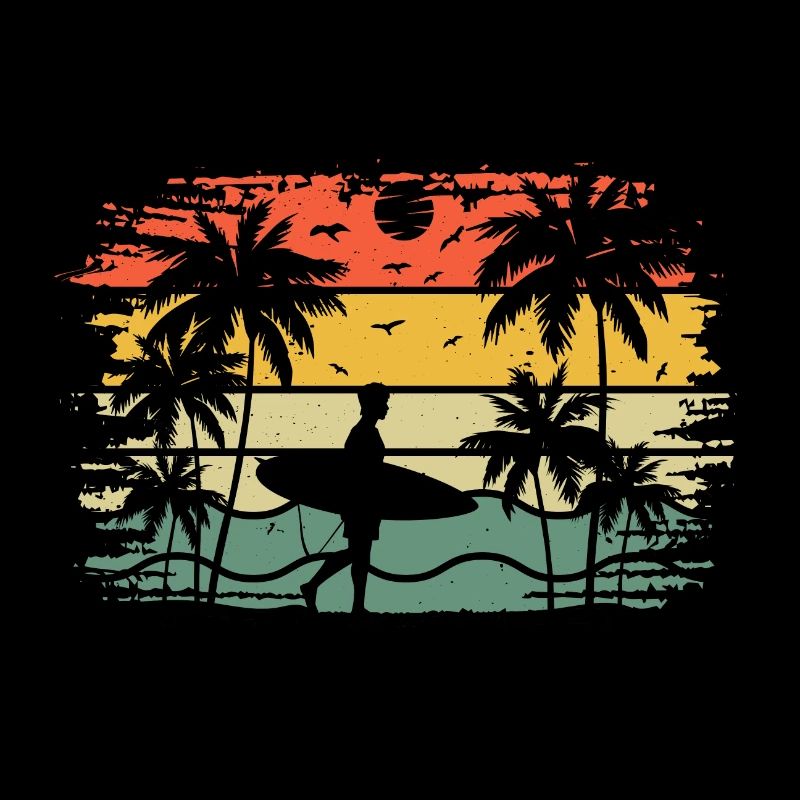 Surf retro sunset
