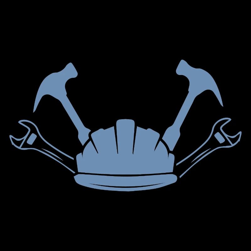 Construction Site Construction Worker Craft Helmet Silhouette