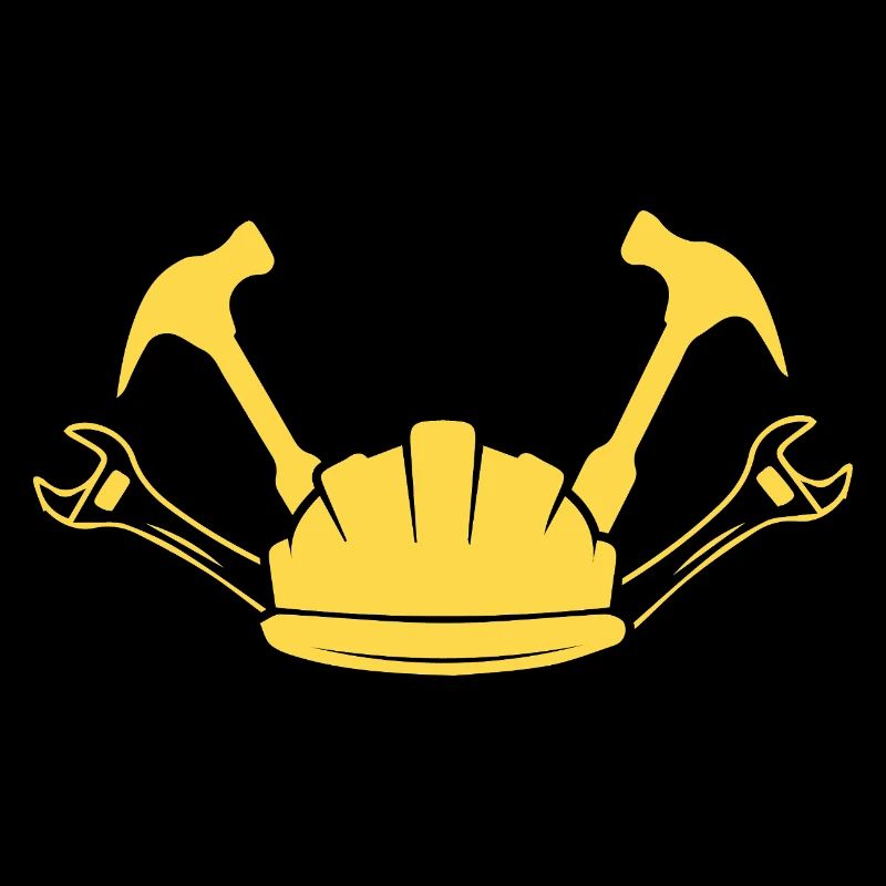 Construction Site Construction Worker Craft Helmet Silhouette