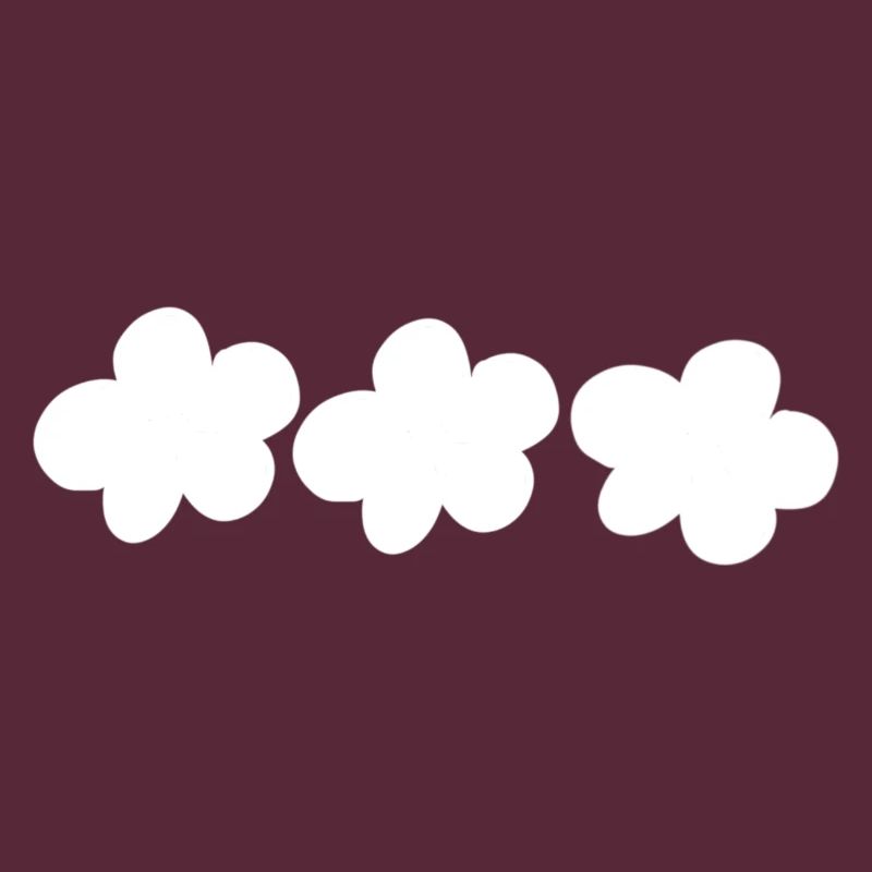 Forme de plante à fleurs à trois fleurs