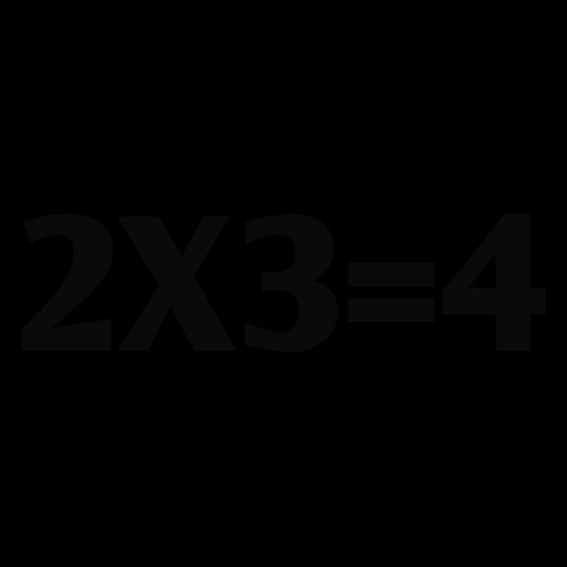 Two times three equals four gift idea 2x3=4