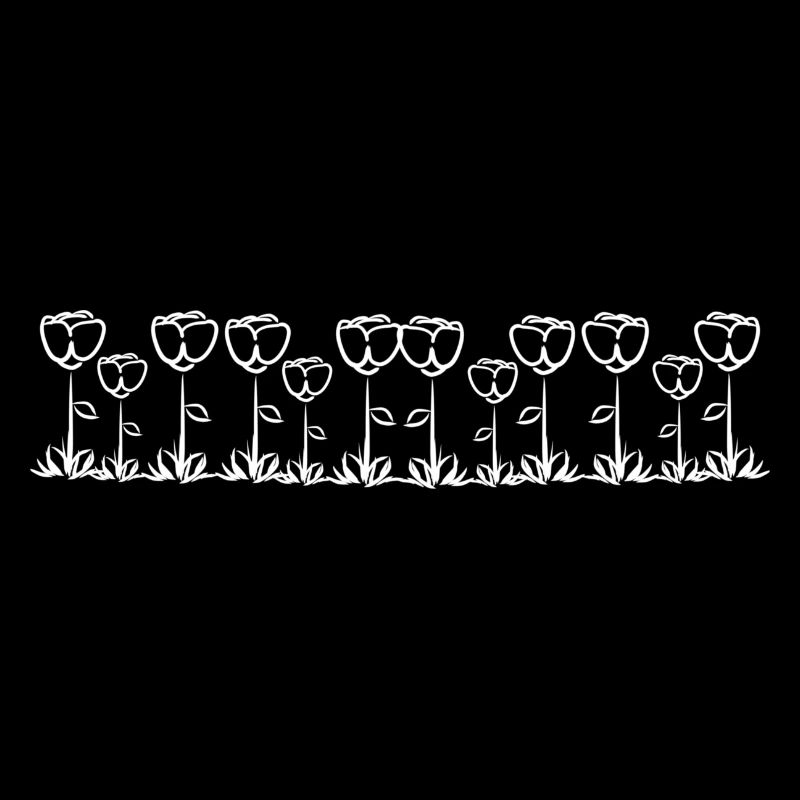 line flowers rose stroke
