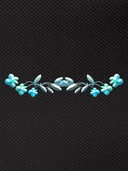 line flowers blue