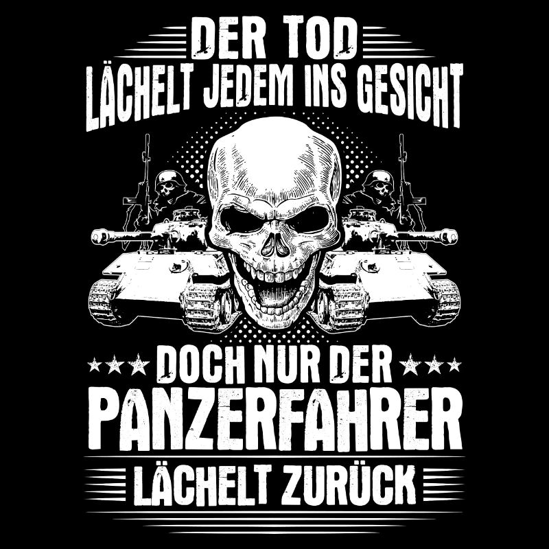 Panzer Panzerfahrer Tank Tanks Geschenk Lächeln