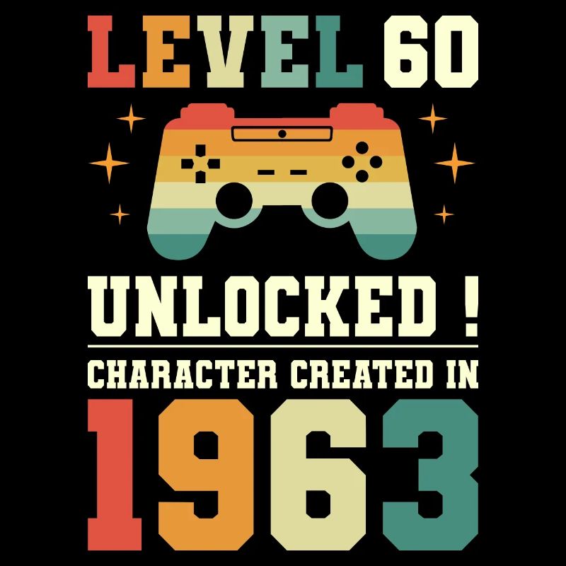 Level 60 Birthday Gamer 60 Years