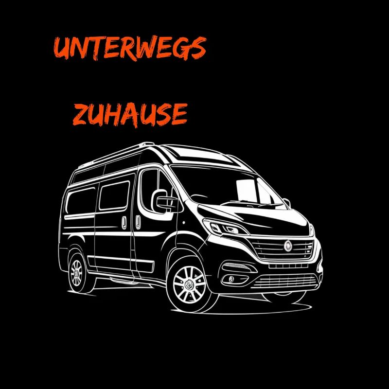 Camping Van Motorhome Saying with Compass